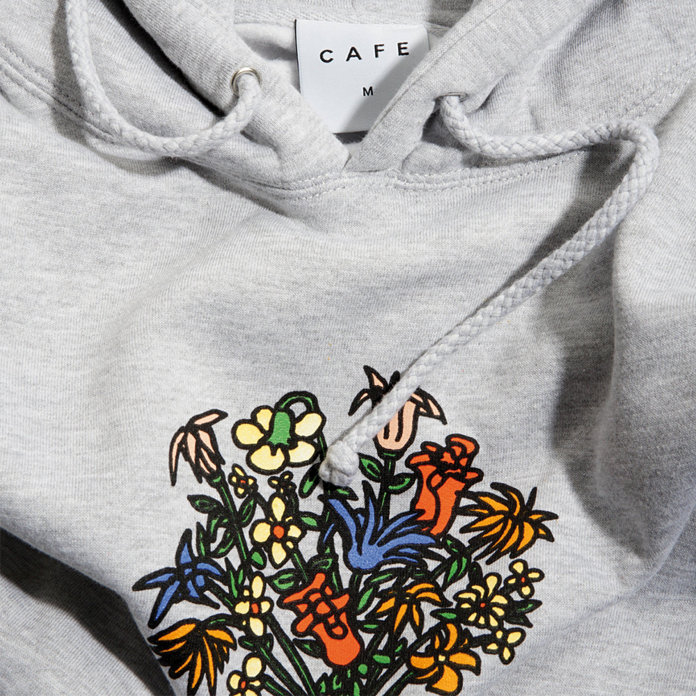 Skateboard Café Bouquet Hoodie Heather Grey