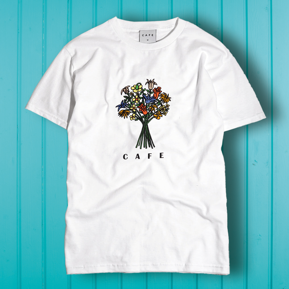 Skateboard Café Bouquet T-Shirt White