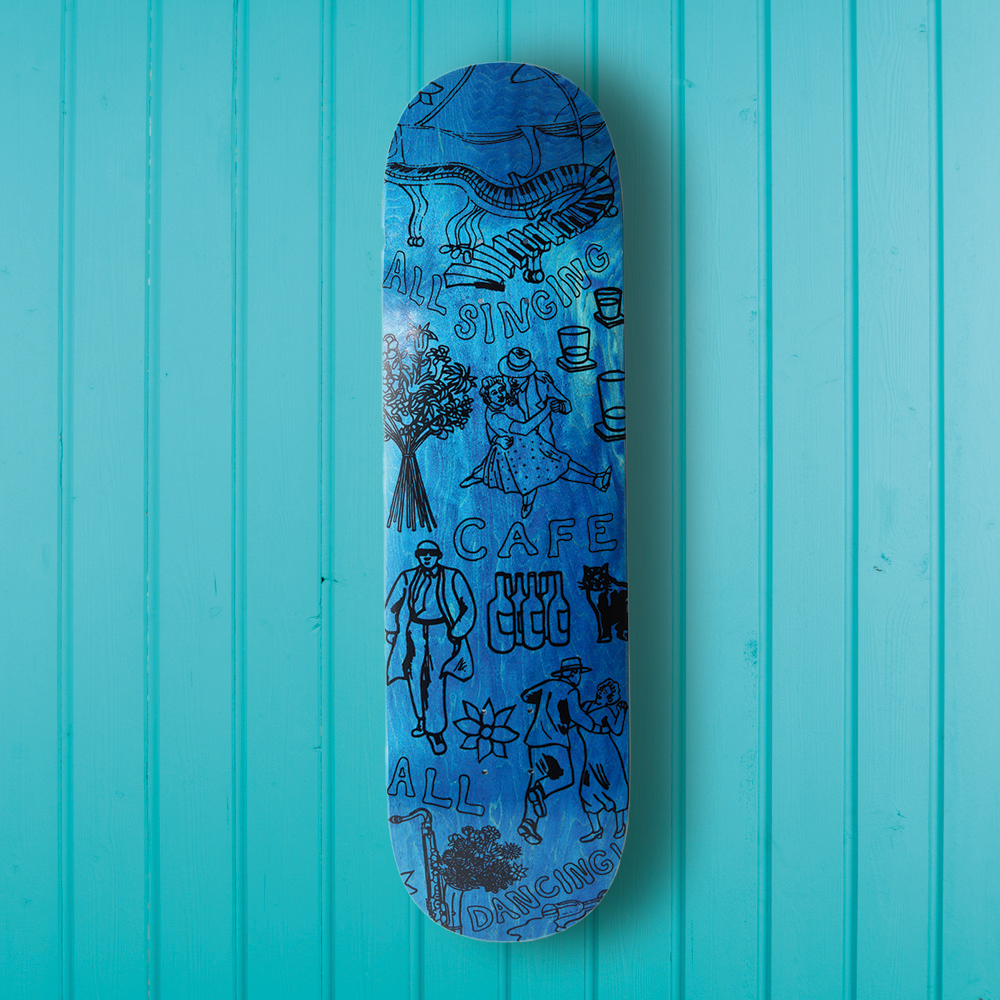Skateboard Café Gaurab Sketches Deck Blue 8.5"
