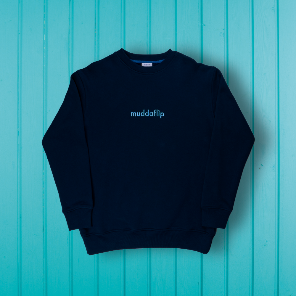 Turnschuh muddaflip Embroidered Crewneck Navy