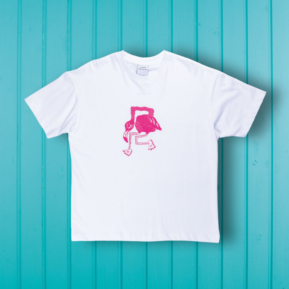 Fred Nussbaum für Turnschuh Flamingo T-Shirt White/Pink