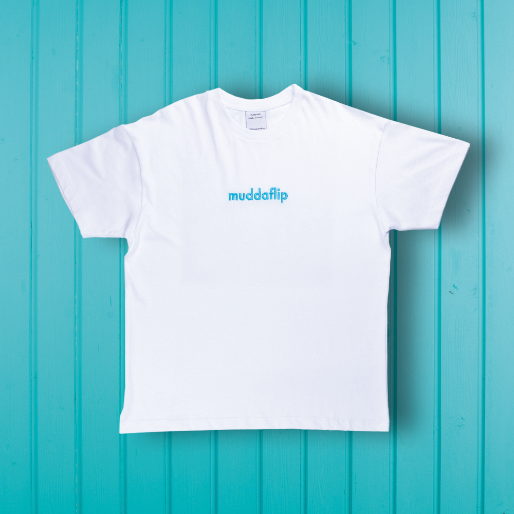 Turnschuh muddaflip Embroidered T-Shirt White