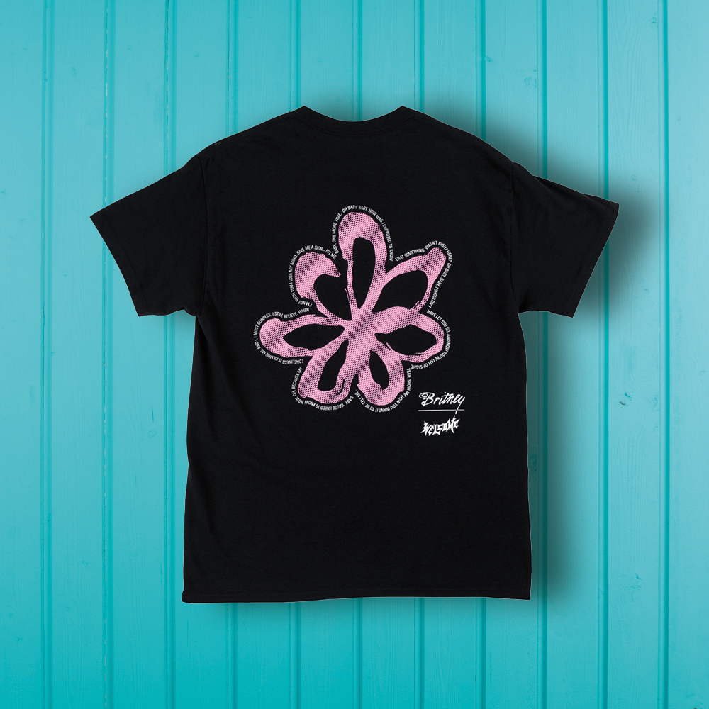 Welcome x Britney Spears Flower T-Shirt Black