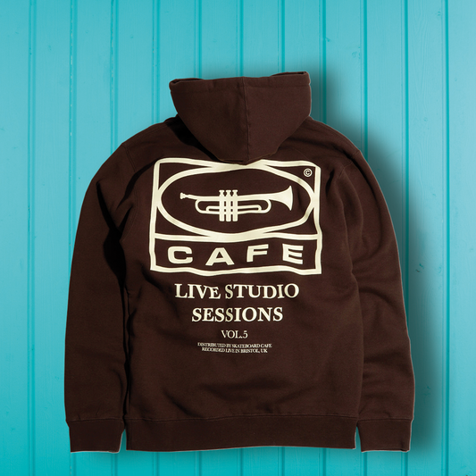 Skateboard Café 45 Hoodie Coffee