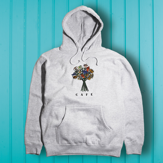 Skateboard Café Bouquet Hoodie Heather Grey