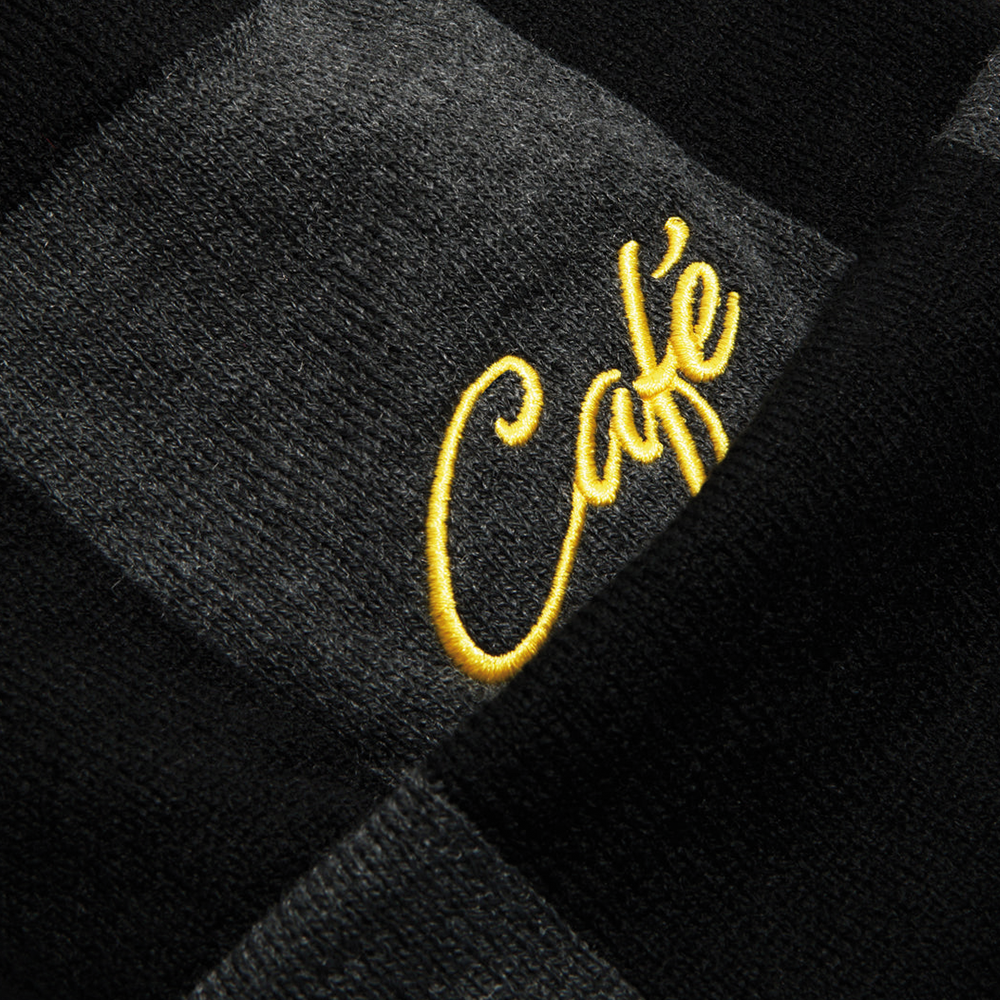 Skateboard Café Check Fold Beanie Charcoal/Black