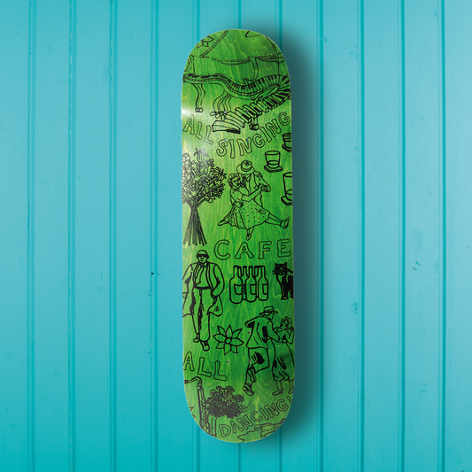 Skateboard Café Gaurab Sketches Deck Green 8.5"