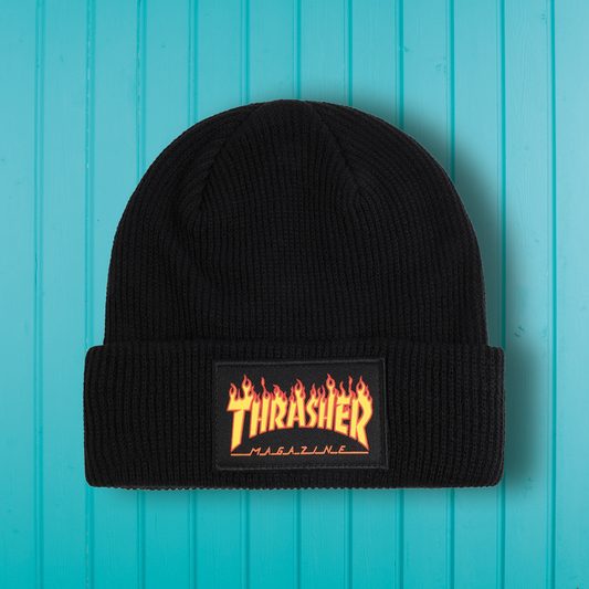 Thrasher Flame Beanie Black