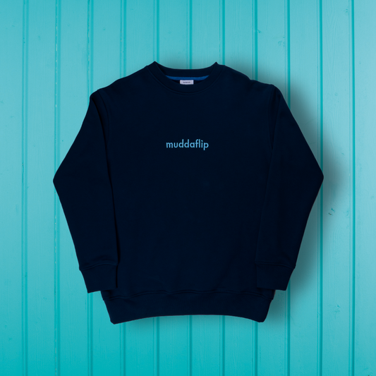 Turnschuh muddaflip Embroidered Crewneck Navy