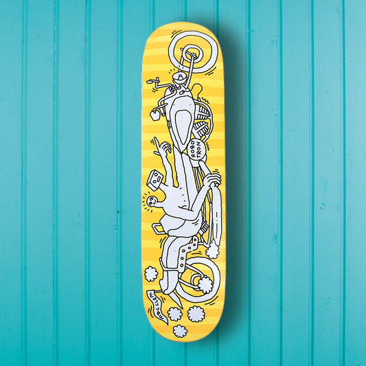 Robotron Mac Clem Motorbike Deck Yellow 8.0"